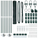 vidaXL Kerítés oszlopokkal Zöld 1.6 x 10 m Acél