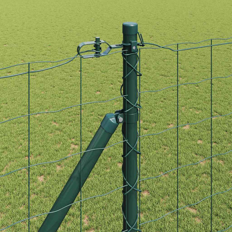 vidaXL Kerítés oszlopokkal Zöld 1.6 x 10 m Acél