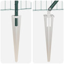 vidaXL Kerítés oszlopokkal Zöld 0,4 x 25 m Acél