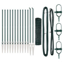 vidaXL Kerítés oszlopokkal Zöld 1 x 25 m Acél