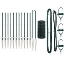 vidaXL Kerítés oszlopokkal Zöld 0,4 x 25 m Acél