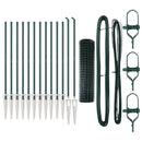 vidaXL Kerítés oszlopokkal Zöld 1 x 25 m Acél