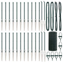 vidaXL Kerítés oszlopokkal Zöld 0.6 x 50 m Acél