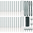 vidaXL Kerítés oszlopokkal Zöld 0.4 x 50 m Acél