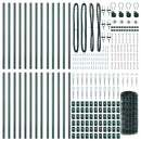 vidaXL Kerítés oszlopokkal Zöld 0.6 x 50 m Acél