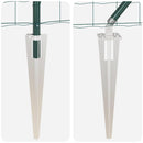 vidaXL Kerítés oszlopokkal Zöld 0.4 x 50 m Acél