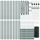 vidaXL Kerítés oszlopokkal Zöld 0.4 x 50 m Acél
