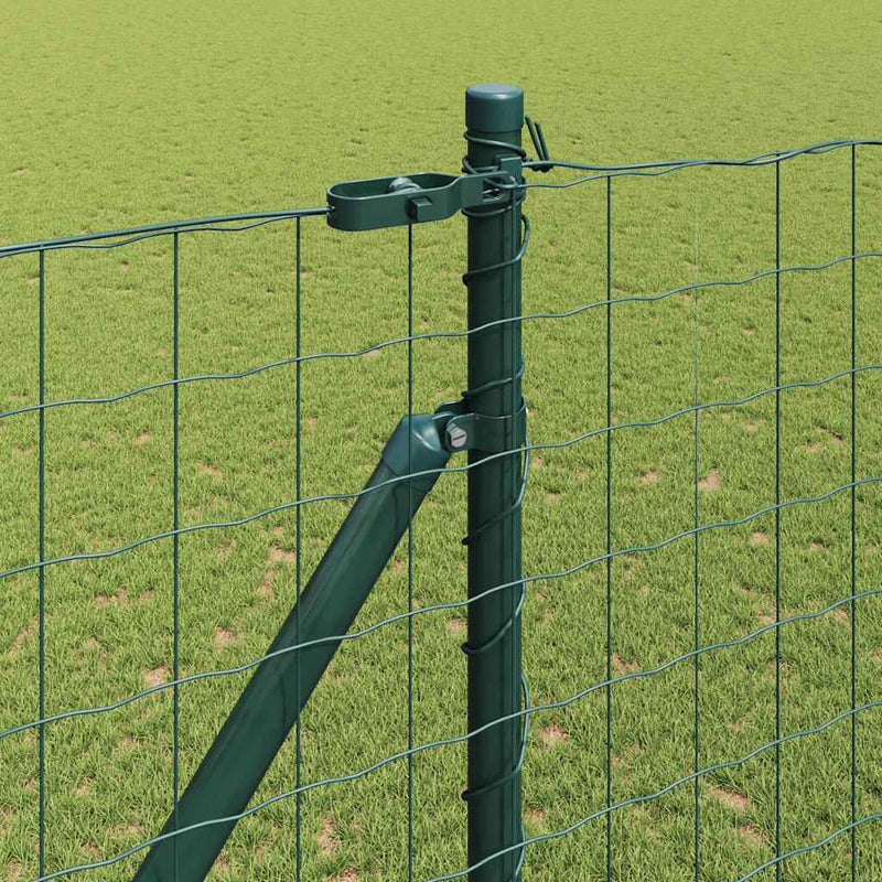 vidaXL Kerítés oszlopokkal Zöld 1.6 x 10 m Acél