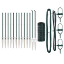 vidaXL Kerítés oszlopokkal Zöld 0,4 x 25 m Acél