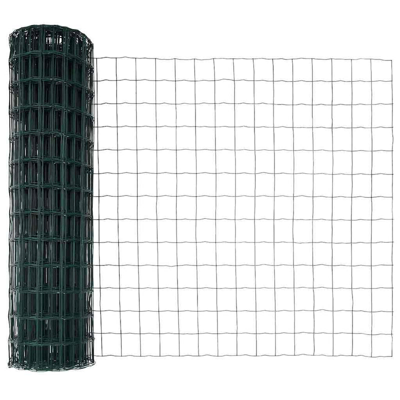 vidaXL Kerítés oszlopokkal Zöld 1.2 x 25 m Acél