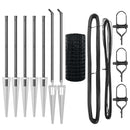 vidaXL Kerítés oszlopokkal Szürke 0.8 x 10 m Acél