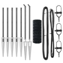 vidaXL Kerítés oszlopokkal Szürke 0,4 x 10 m Acél