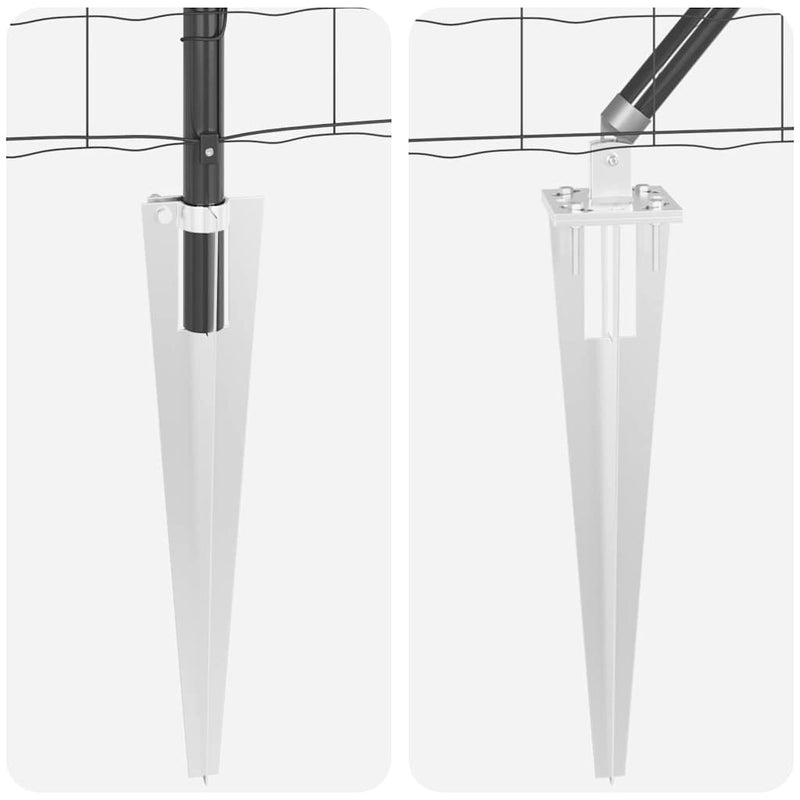 vidaXL Kerítés oszlopokkal Szürke 0.8 x 10 m Acél
