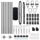 vidaXL Kerítés oszlopokkal Szürke 0.8 x 10 m Acél