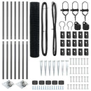 vidaXL Kerítés oszlopokkal Szürke 1.5 x 10 m Acél