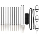 vidaXL Kerítés oszlopokkal Szürke 0.8 x 25 m Acél