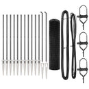 vidaXL Kerítés oszlopokkal Szürke 1.2 x 25 m Acél