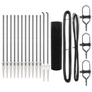 vidaXL Kerítés oszlopokkal Szürke 1.2 x 25 m Acél