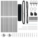 vidaXL Kerítés oszlopokkal Szürke 1.2 x 25 m Acél