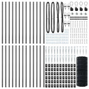 vidaXL Kerítés oszlopokkal Szürke 0.6 x 50 m Acél