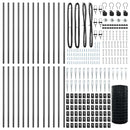 vidaXL Kerítés oszlopokkal Szürke 0.6 x 50 m Acél