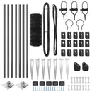 vidaXL Kerítés oszlopokkal Szürke 0.8 x 10 m Acél