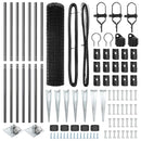 vidaXL Kerítés oszlopokkal Szürke 1.4 x 10 m Acél