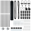 vidaXL Kerítés oszlopokkal Szürke 1.6 x 10 m Acél