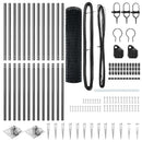 vidaXL Kerítés oszlopokkal Szürke 1.2 x 25 m Acél