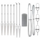 vidaXL Kerítés oszlopokkal Ezüst 0,6 x 10 m Acél