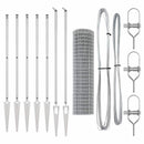 vidaXL Kerítés oszlopokkal Ezüst 1.2 x 10 m Acél