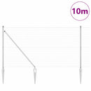 vidaXL Kerítés oszlopokkal Ezüst 1.2 x 10 m Acél