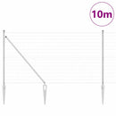 vidaXL Kerítés oszlopokkal Ezüst 1.4 x 10 m Acél
