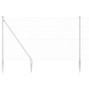 vidaXL Kerítés oszlopokkal Ezüst 1.6 x 10 m Acél