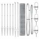 vidaXL Kerítés oszlopokkal Ezüst 1.6 x 10 m Acél