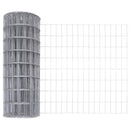 vidaXL Kerítés oszlopokkal Ezüst 0.8 x 10 m Acél