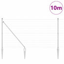 vidaXL Kerítés oszlopokkal Ezüst 1.2 x 10 m Acél