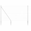 vidaXL Kerítés oszlopokkal Ezüst 1.6 x 10 m Acél