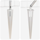 vidaXL Kerítés oszlopokkal Ezüst 0,4 x 10 m Acél