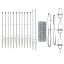 vidaXL Kerítés oszlopokkal Ezüst 1 x 10 m Acél