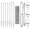 vidaXL Kerítés oszlopokkal Ezüst 1.4 x 10 m Acél