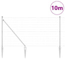 vidaXL Kerítés oszlopokkal Ezüst 1.4 x 10 m Acél