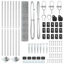 vidaXL Kerítés oszlopokkal Ezüst 1.5 x 10 m Acél