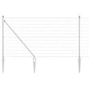 vidaXL Kerítés oszlopokkal Ezüst 0.8 x 10 m Acél