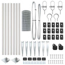 vidaXL Kerítés oszlopokkal Ezüst 0.8 x 10 m Acél