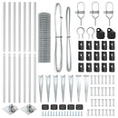 vidaXL Kerítés oszlopokkal Ezüst 1.2 x 10 m Acél