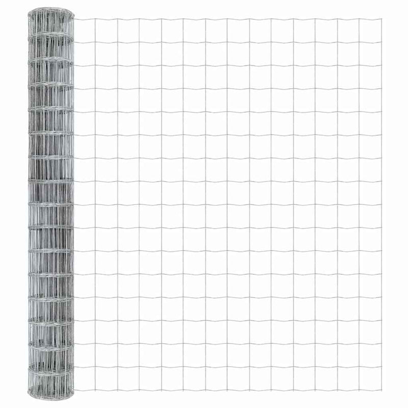 vidaXL Kerítés oszlopokkal Ezüst 1.5 x 10 m Acél