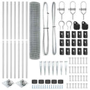 vidaXL Kerítés oszlopokkal Ezüst 1.6 x 10 m Acél