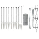 vidaXL Kerítés oszlopokkal Ezüst 0,6 x 25 m Acél