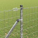 vidaXL Kerítés oszlopokkal Ezüst 1.2 x 25 m Acél